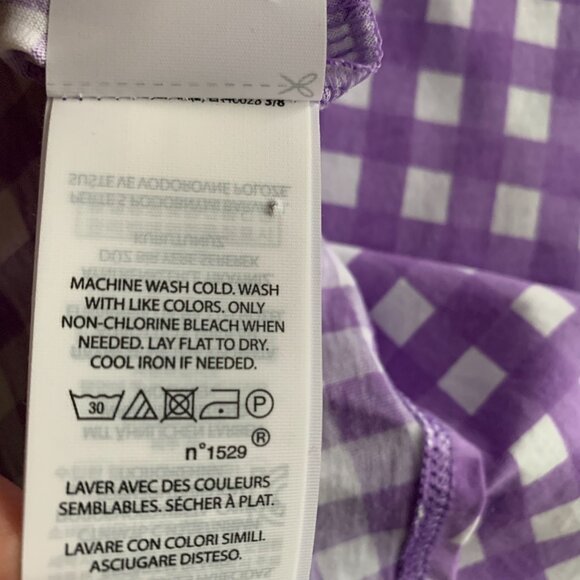 Polo Golf Ralph Lauren Tailored Fit Shirt Purple Gingham Quarter Button Tank Top - Picture 8 of 12